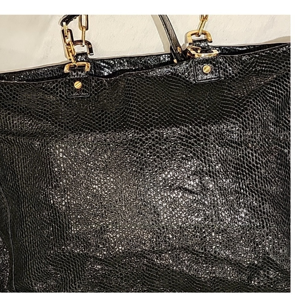 Tory Burch Marni Embossed Leather Snakeskin Tote Bag - Picture 8 of 10